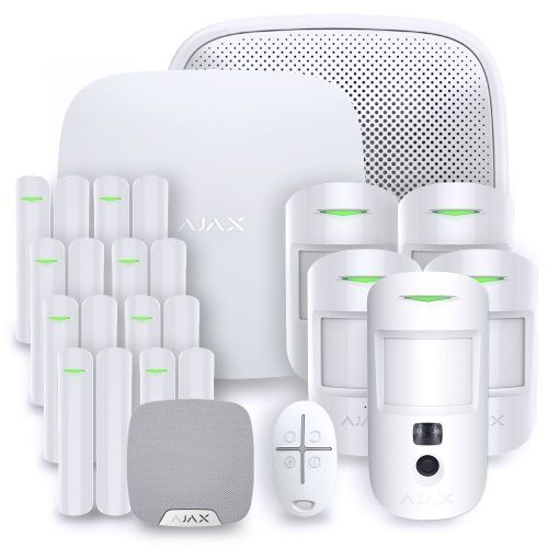 Alarme maison sans fil Ajax Hub 2 Plus - Kit 6 - Blanc