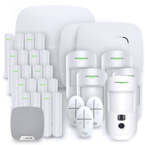 Alarme maison sans fil Ajax Hub 2 Plus - Kit 8 - Blanc