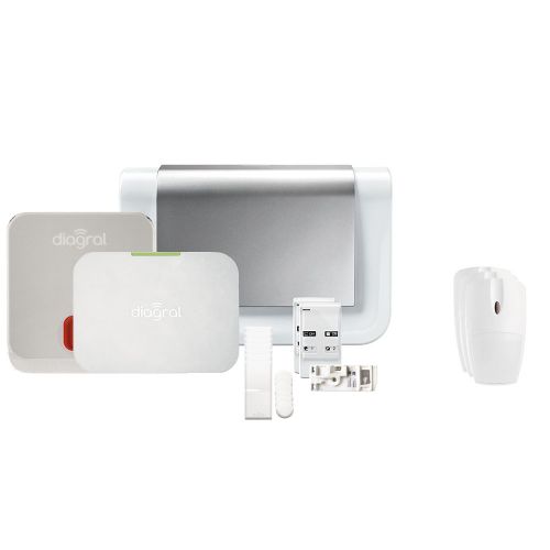 Pack alarme maison connectée DIAG17CSF avec GSM - Compatible Animaux - Diagral Kit 6