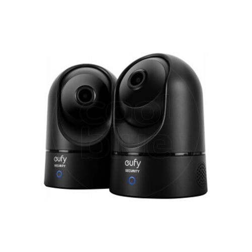 Kit 2 Caméras noires wifi intérieure 2K Pan & Tilt - Eufy
