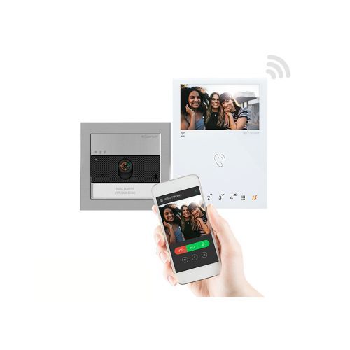 Kit Interphone ultra et mini mains libres Wi-fi Simplebus 2 - KVU8190W - Comelit
